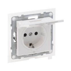  Legrand Suno 2P+F csatlakozóaljzat (rugós), biztonsági zsaluval, IP44, fehér (Legrand 721123)