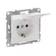 Legrand Suno 2P+F csatlakozóaljzat (rugós), biztonsági zsaluval, csapófedéllel IP21, fehér (Legrand 721127)