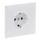 Legrand Suno 2P+F csatlakozóaljzat kerettel (rugós), biztonsági zsaluval, komplett, fehér (Legrand 721128)