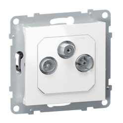   Legrand Suno TV-R-SAT aljzat csillagpontos, fehér (Legrand 721167)