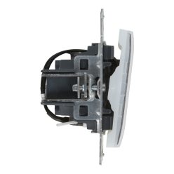   Legrand Suno egypólusú nyomó jelzőfénnyel, címketartóval, alumínium (Legrand 721310)