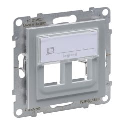   Legrand Suno kettős keystone adapter, alumínium (Legrand 721345)