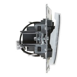   Legrand Suno egypólusú nyomó jelzőfénnyel, címketartóval, fekete (Legrand 721410)