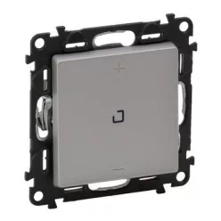   Legrand Valena Life nyomógombos fényerőszabályzó 150W, 3 vezetékes, alumínium (Legrand 751993A)