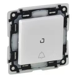   Legrand Valena Life váltóérintkezős nyomó csengőjellel, jelzőfénnyel, IP44 fehér (Legrand 752176)