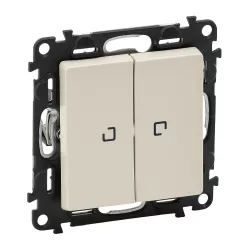   Legrand Valena Life kettős váltókapcsoló jelzőfénnyel 10 AX elefántcsont (Legrand 752209)