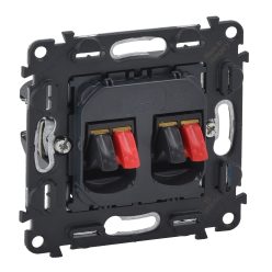   Legrand Valena InMatic kettős hangszóró-csatlakozóaljzat mechanizmus, 4 kivezetéssel (Legrand 753078)