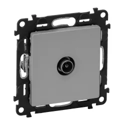   Legrand Valena Life TV aljzat, csillagpontos, 1,5 dB alumínium (Legrand 753351)