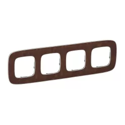   Legrand Valena Allure Négyes keret, Cserzett bőr (Legrand 754454)