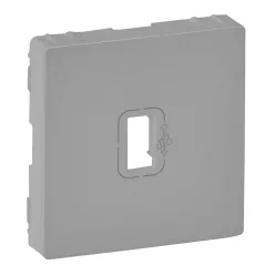   Legrand Valena Life elővezetékezett USB adatátviteli csatlakozóaljzat burkolat, alumínium (Legrand 754752)
