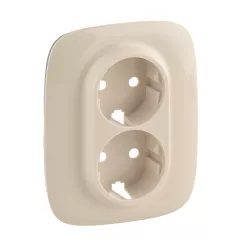   Legrand Valena Allure 2x2P+F aljzat monobloc burkolat + kerettel, Elefántcsont (Legrand 754956)