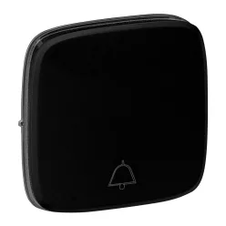   Legrand Valena Allure burkolat csengőjellel, Fekete (Legrand 755018)