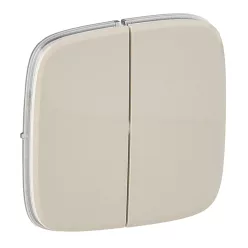   Legrand Valena Allure Kettős kapcsoló burkolat, Elefántcsont (Legrand 755026)