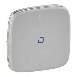  Legrand Valena Allure Kétpólusú kapcsoló burkolat, fj, Alumínium (Legrand 755047)