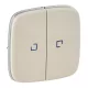 Legrand Valena Allure Kettős kapcsoló burkolat, fj, Elefántcsont (Legrand 755226)