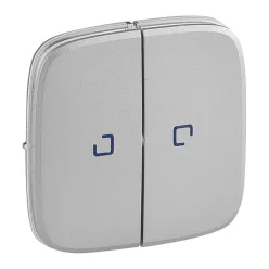   Legrand Valena Allure Kettős kapcsoló burkolat, fj, Alumínium (Legrand 755227)