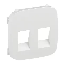   Legrand Valena Allure Kettős hangszóróaljzat burkolat, Fehér (Legrand 755375)