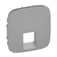 Legrand Valena Allure RJ11/RJ45 aljzat burkolat, Alumínium (Legrand 755417)