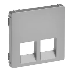   Legrand Valena Life 2xRJ45/RJ11 csatlakozóaljzat burkolat alumínium (Legrand 755422)