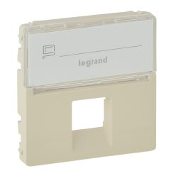   Legrand Valena Life 1xRJ45 csatlakozóaljzat burkolat, címketartóval elefántcsont (Legrand 755471)