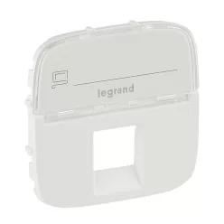   Legrand Valena Allure RJ11/RJ45 aljzat burkolat címketartóval, Fehér (Legrand 755475)