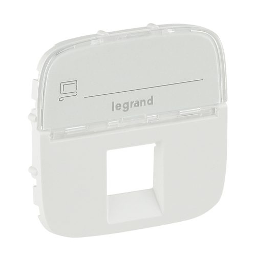 Legrand Valena Allure RJ11/RJ45 aljzat burkolat címketartóval, Fehér (Legrand 755475)