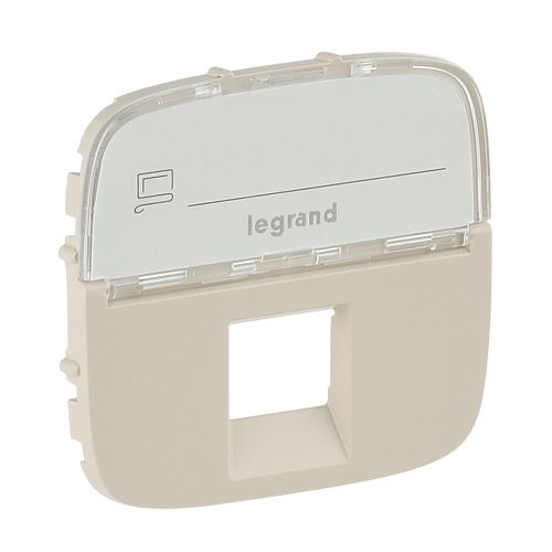 Legrand Valena Allure RJ11/RJ45 aljzat burkolat címketartóval, Elefántcsont (Legrand 755476)