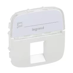   Legrand Valena Allure RJ11/RJ45 aljzat burkolat címketartóval, Gyöngyház (Legrand 755479)