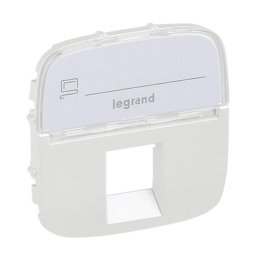 Legrand Valena Allure RJ11/RJ45 aljzat burkolat címketartóval, Gyöngyház (Legrand 755479)