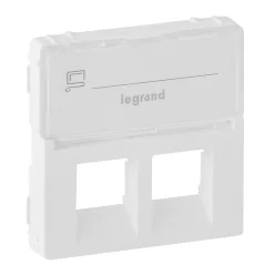   Legrand Valena Life 2xRJ45 csatlakozóaljzat burkolat, címketartóval fehér (Legrand 755480)
