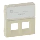 Legrand Valena Life 2xRJ45 csatlakozóaljzat burkolat, címketartóval elefántcsont (Legrand 755481)