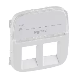   Legrand Valena Allure 2xRJ11/RJ45 aljzat burkolat címketartóval, Gyöngyház (Legrand 755489)