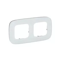   Legrand Valena Allure Kettes keret, Fehérüveg (Legrand 755542)