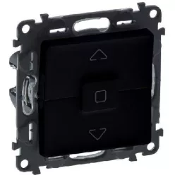   Legrand Valena Life redőnynyomó mechanizmus, elektronikus vezérlésű motorokhoz, fekete (Legrand 756330)