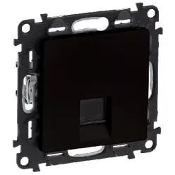   Legrand Valena Life 1xRJ45 Cat. 6 STP csatlakozóaljzat mechanizmus burkolattal, fekete (Legrand 756346)