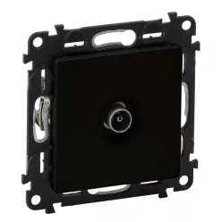   Legrand Valena Life TV aljzat mechanizmus burkolattal, csillagpontos, 1,5 dB, fekete (Legrand 756351)