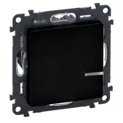   Legrand Valena Life nyomógombos fényerőszabályzó 125W, 2 vezetékes, fekete (Legrand 756382A)
