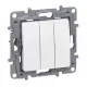 Legrand Niloé hármas egypólusú kapcsoló, 10AX, fehér (Legrand 764503)