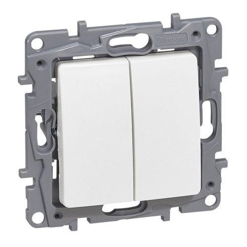 Legrand Niloé váltókapcsoló 10 AX + nyomó 6 A - 250 V±, fehér (Legrand 764509)