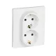 Legrand Niloé 2×2P+F csatlakozóaljzat (csavaros), fehér (Legrand 764534)