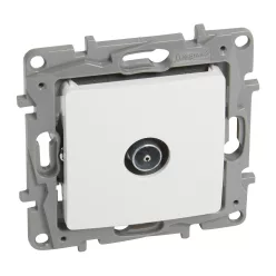   Legrand Niloé TV csillagpontos aljzat, 9,5 (apa), végzáró (1 dB), fehér (Legrand 764551)