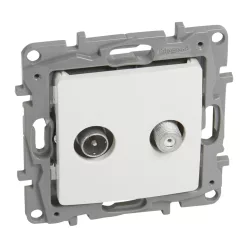   Legrand Niloé TV-SAT aljzat, végzáró (10 dB), fehér (Legrand 764558)