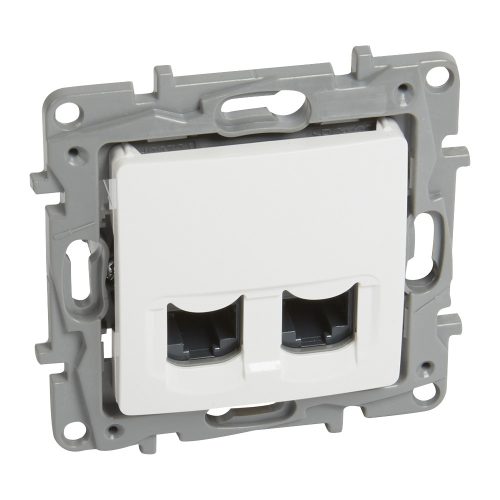 Legrand Niloé 2xRJ45 Cat.6 UTP csatlakozóaljzat, fehér (Legrand 764574)