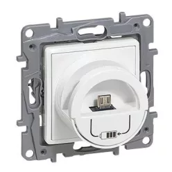   Legrand Niloé micro USB dokkoló, USB töltőaljzattal, fehér (Legrand 764596)