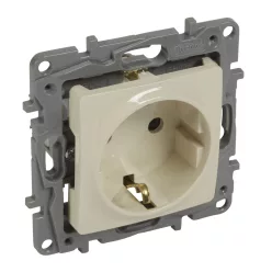   Legrand Niloé 2P+F csatlakozóaljzat, (csavaros), bézs (Legrand 764639)