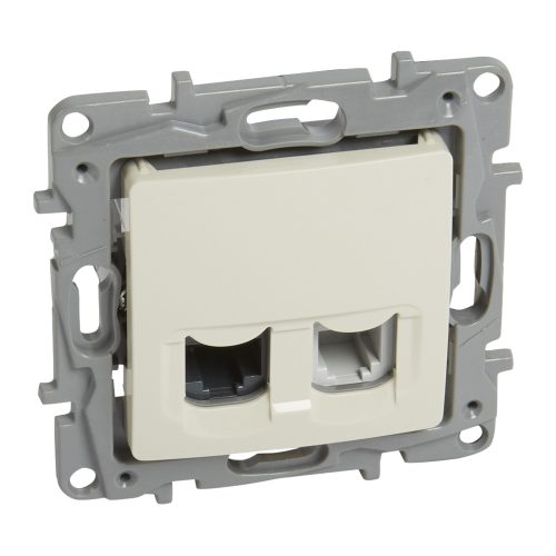 Legrand Niloé RJ11 + RJ45 Cat.5 UTP csatlakozóaljzat, bézs (Legrand 764670)