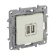 Legrand Niloé kettős USB-A+A töltőaljzat - 3 A - 15 W, bézs (Legrand 764694)
