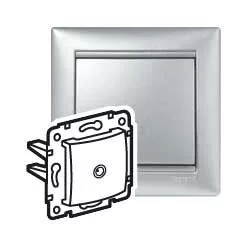 Legrand Valena TV aljzat átm alumínium (Legrand 770131)