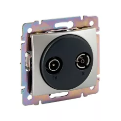   Legrand Valena TV-RD aljzat végz 1,5dB alumínium (Legrand 770132)