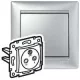 Legrand Valena TV-RD-SAT aljzat végzáró 10 dB, alumínium (Legrand 770136)